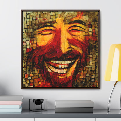 Jesus smiling 4, Valentinii, Gallery Canvas Wraps, Square Frame