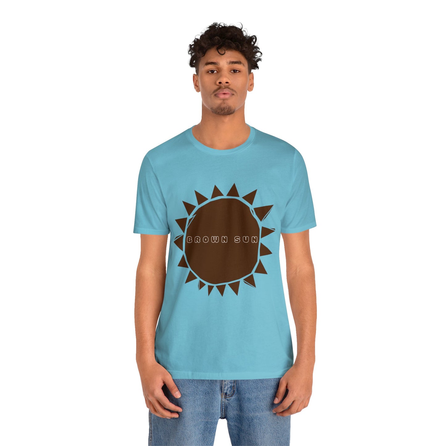 Brown Sun, Unisex Jersey Short Sleeve Tee