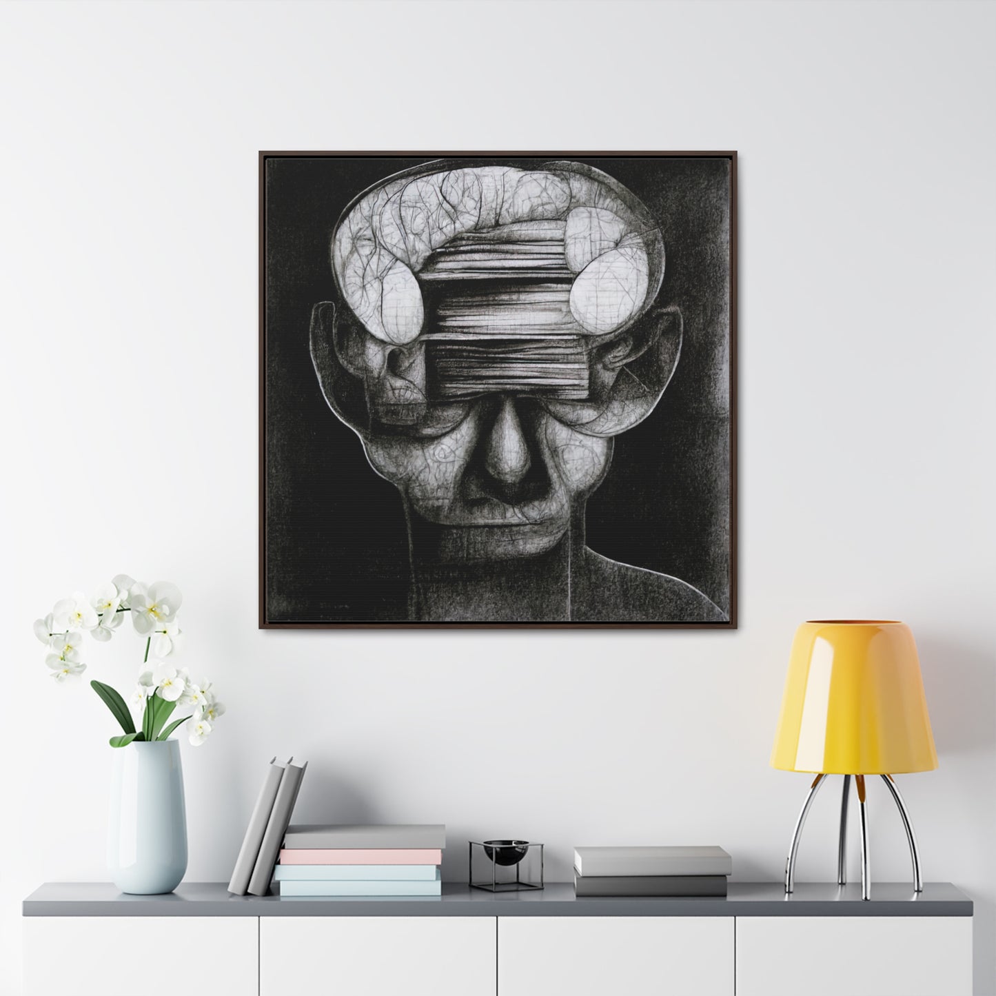 Brain 36, Valentinii, Gallery Canvas Wraps, Square Frame