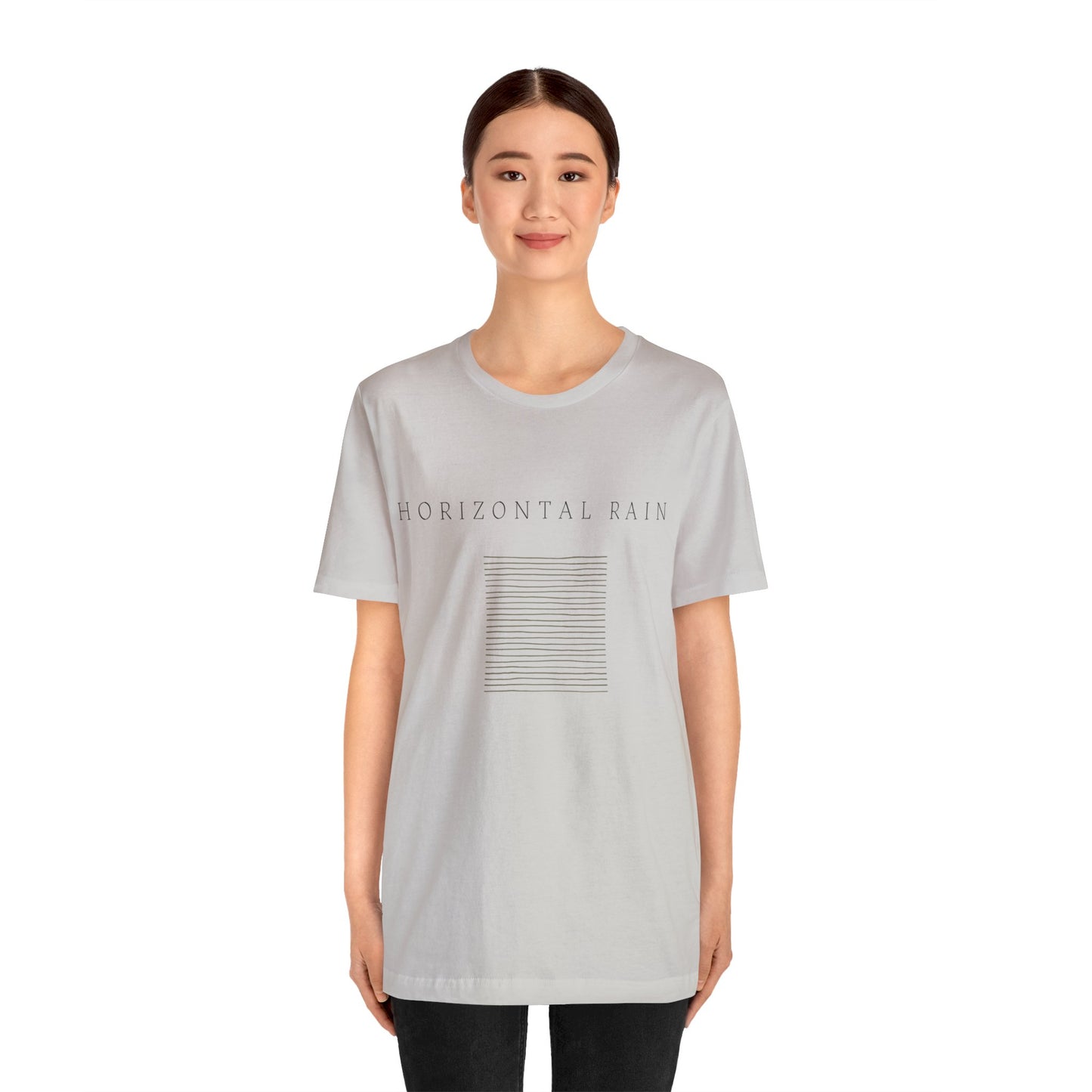 Horizontal Rain, Unisex Jersey Short Sleeve Tee