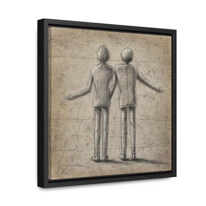 The Courage of Vulnerability 4, Valentinii, Gallery Canvas Wraps, Square Frame