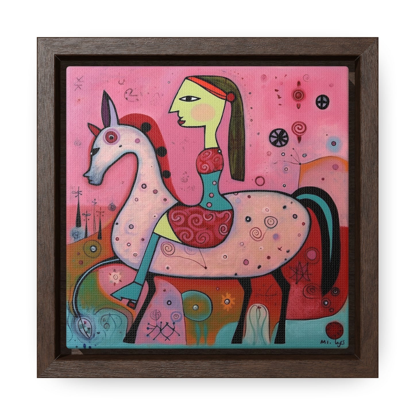 The Dreams of the Child 51, Gallery Canvas Wraps, Square Frame