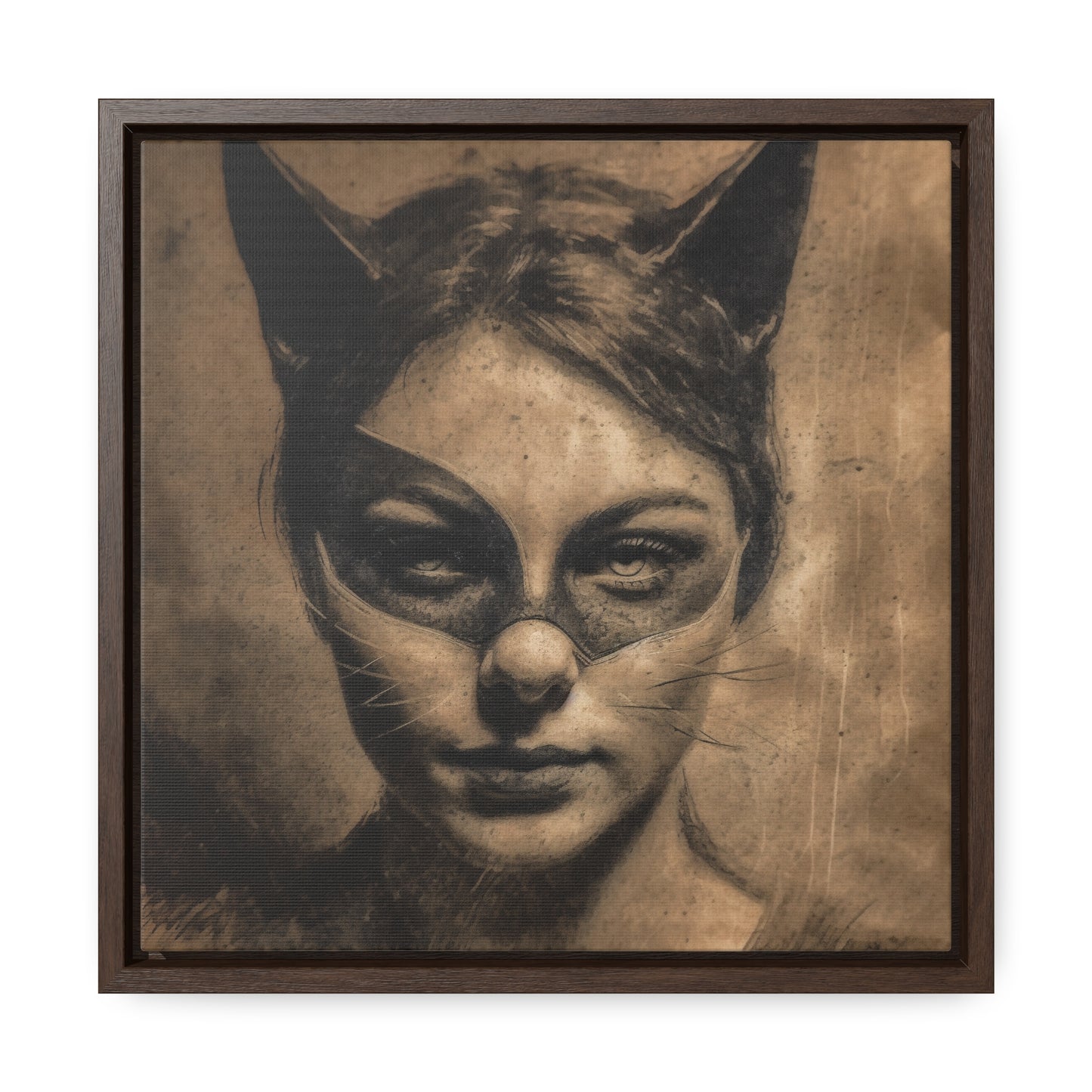 Cat Woman 12, Gallery Canvas Wraps, Square Frame