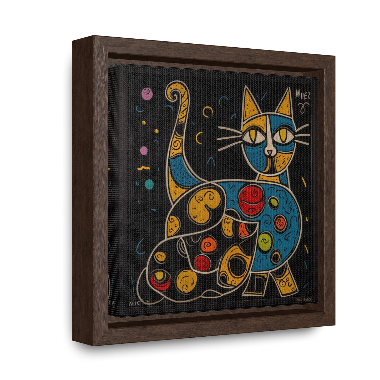 Cat 123, Gallery Canvas Wraps, Square Frame