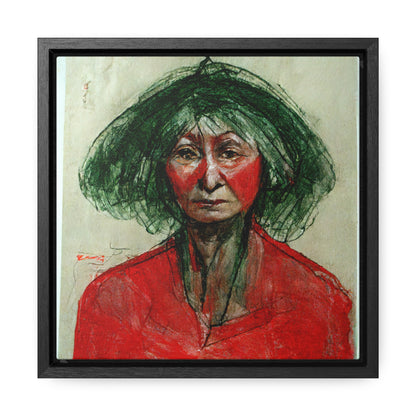 Loneliness Green Red 37, Valentinii, Gallery Canvas Wraps, Square Frame