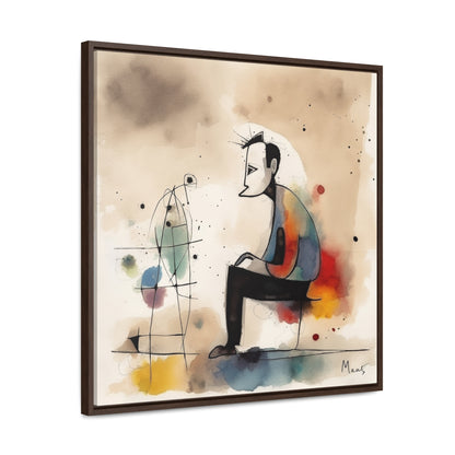 Sad Man 5, Valentinii, Gallery Canvas Wraps, Square Frame