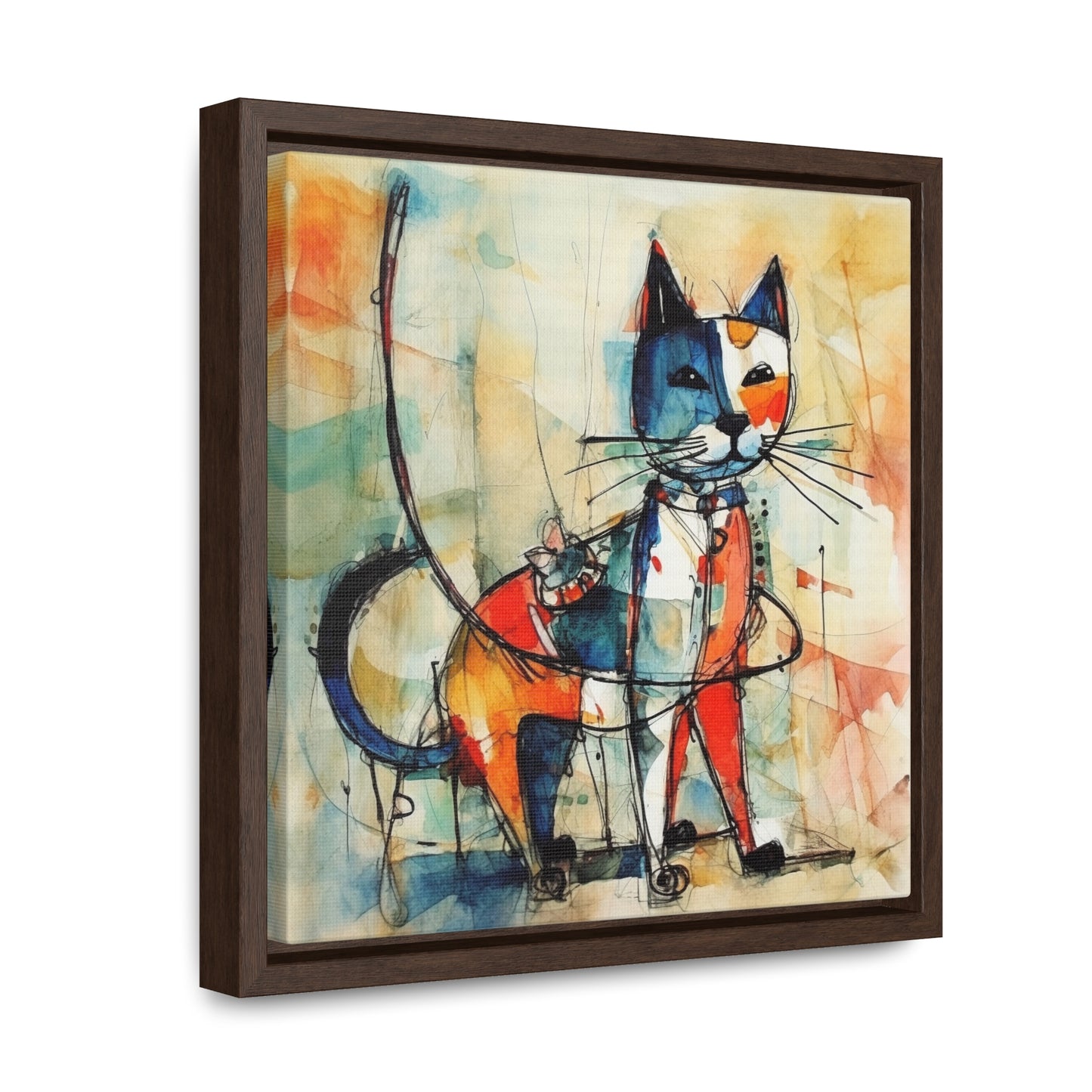 Cat 75, Gallery Canvas Wraps, Square Frame