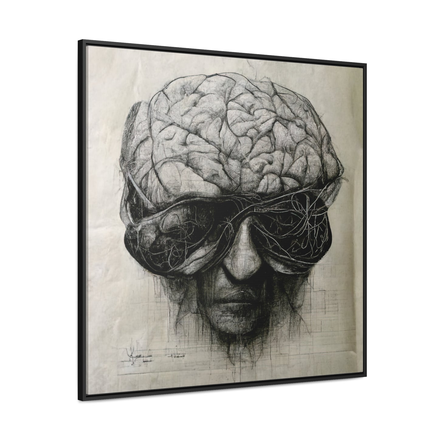 Brain 44, Valentinii, Gallery Canvas Wraps, Square Frame