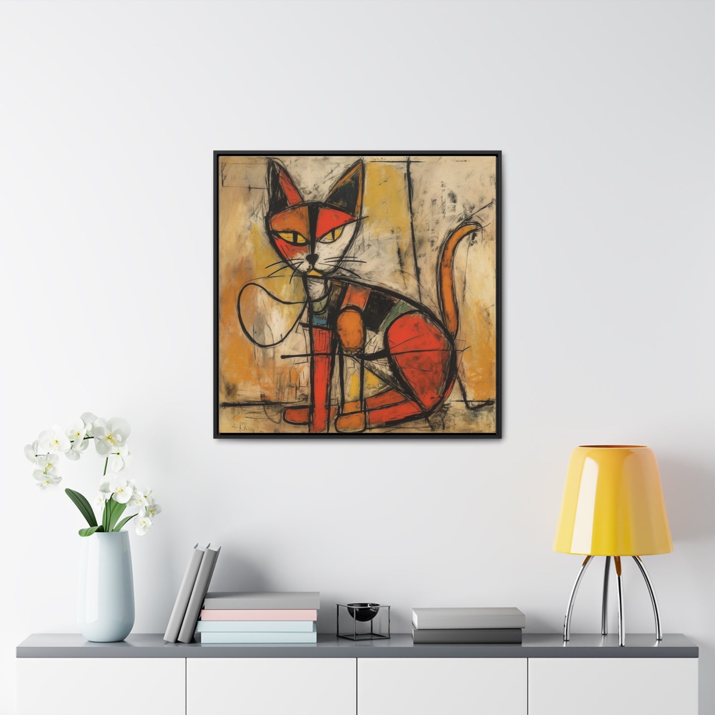 Cat 90, Gallery Canvas Wraps, Square Frame