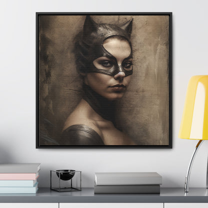 Cat Woman 18, Gallery Canvas Wraps, Square Frame