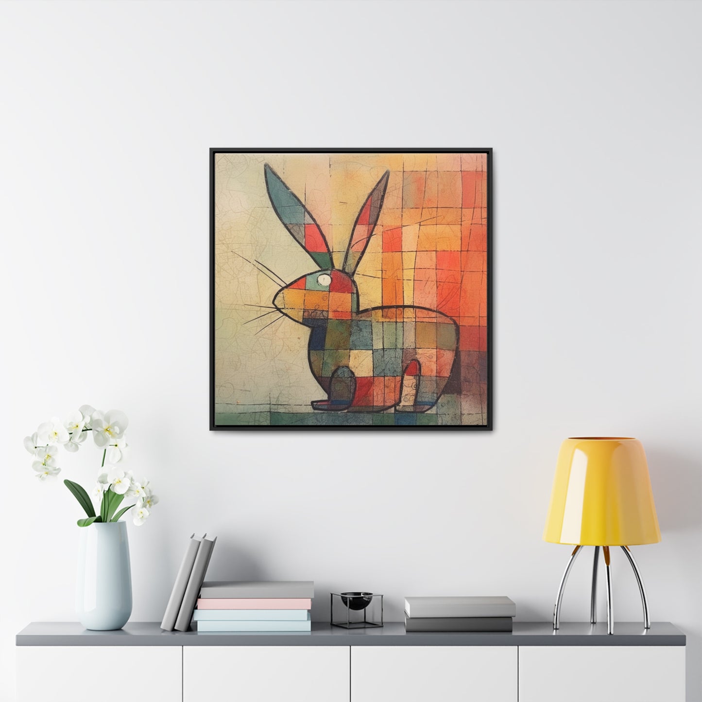 Rabbit 28, Gallery Canvas Wraps, Square Frame