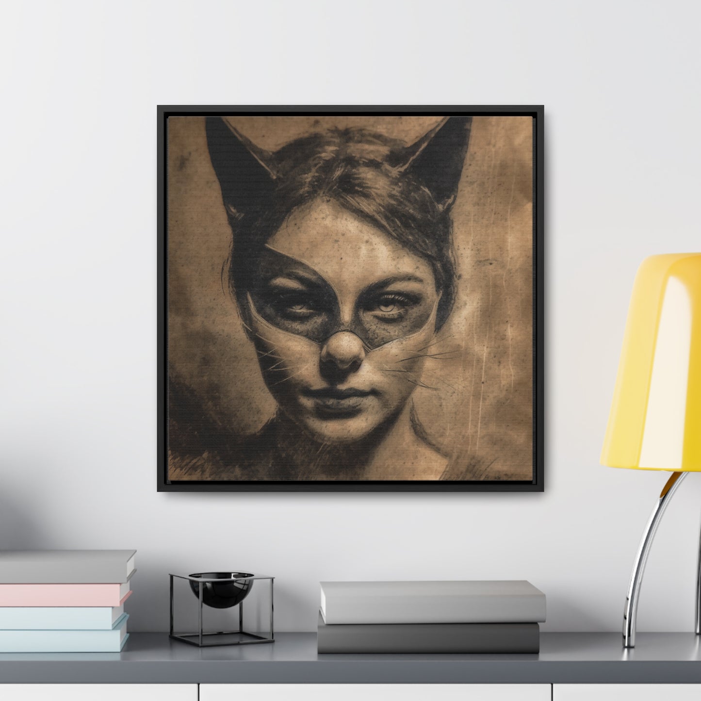 Cat Woman 12, Gallery Canvas Wraps, Square Frame