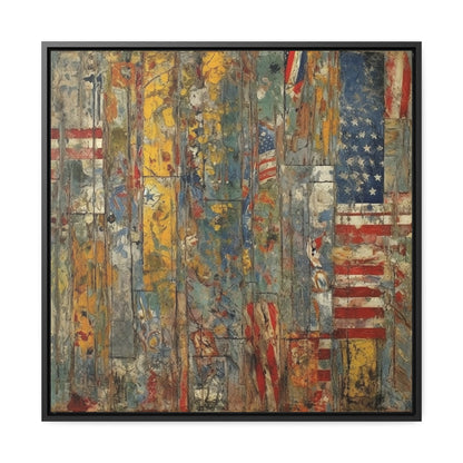 USA 9, Gallery Canvas Wraps, Square Frame