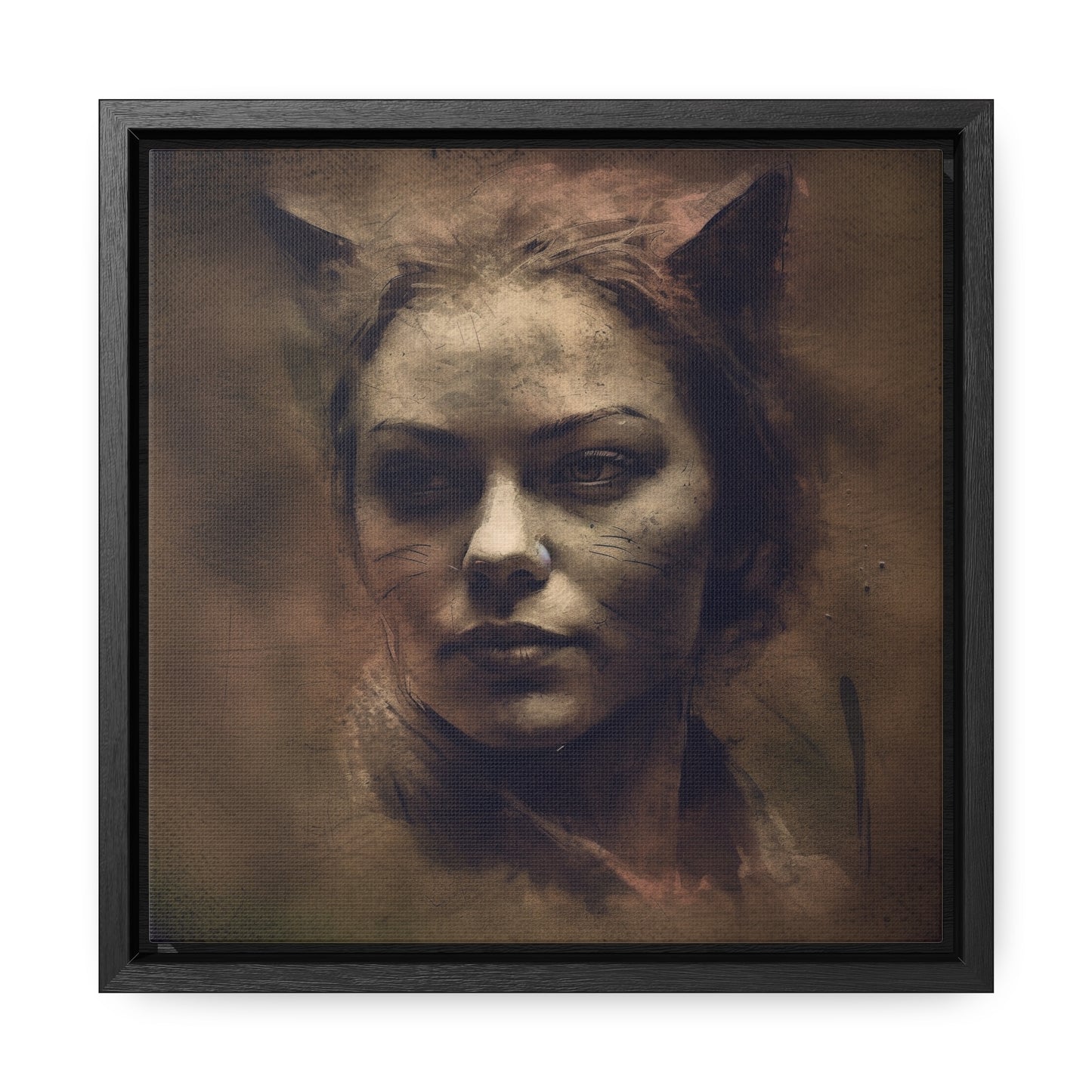 Cat Woman 24, Gallery Canvas Wraps, Square Frame