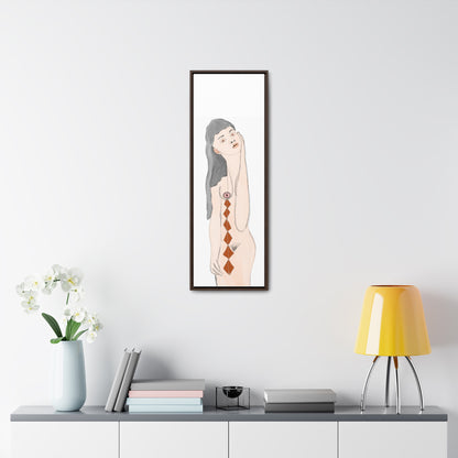 Brunette woman, Original Eduard Pavel, Gallery Canvas Wraps, Vertical Frame