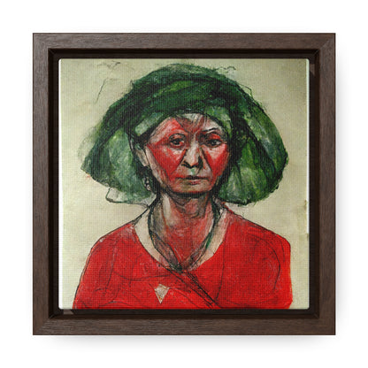 Loneliness Green Red 39, Valentinii, Gallery Canvas Wraps, Square Frame