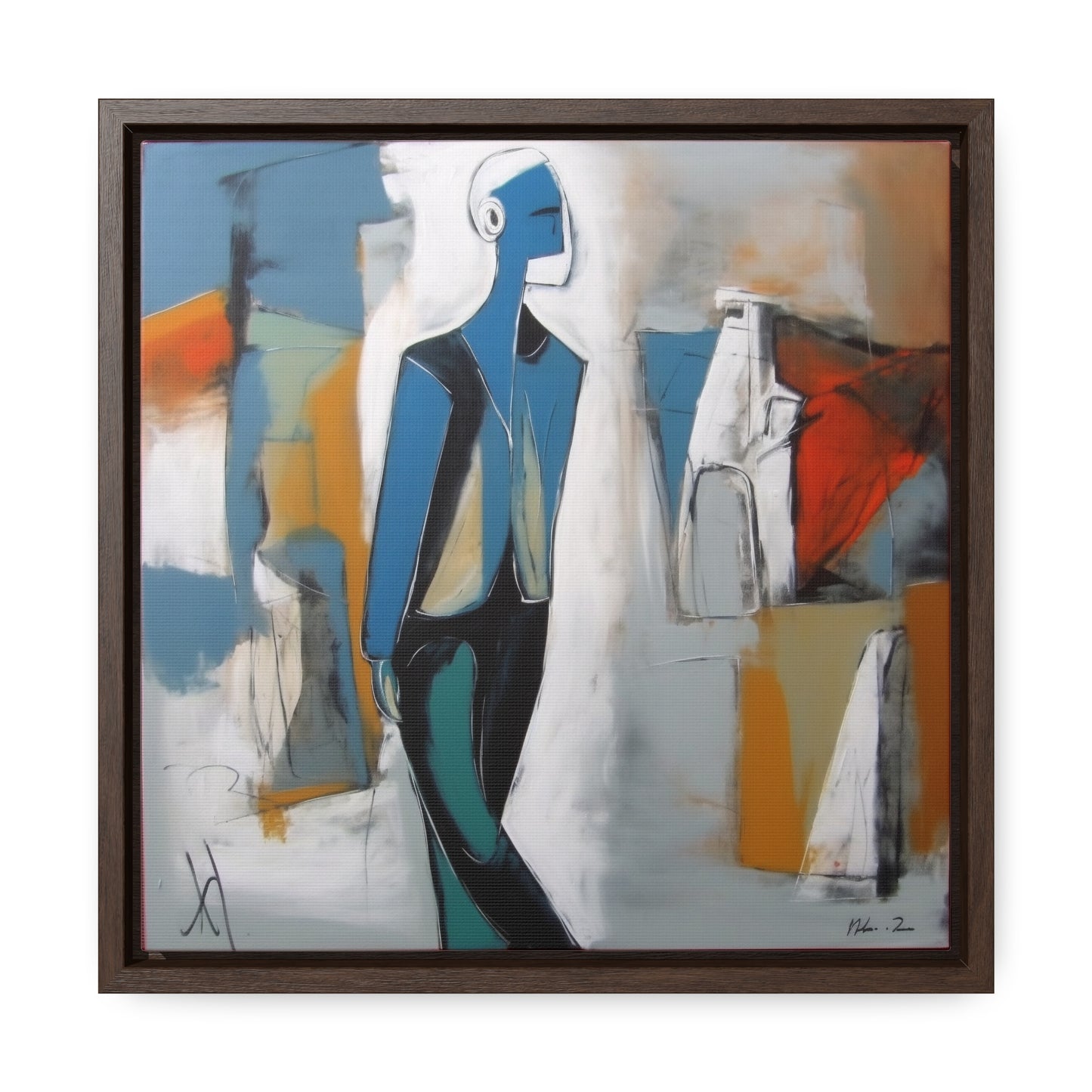 Sad Man 28, Valentinii, Gallery Canvas Wraps, Square Frame