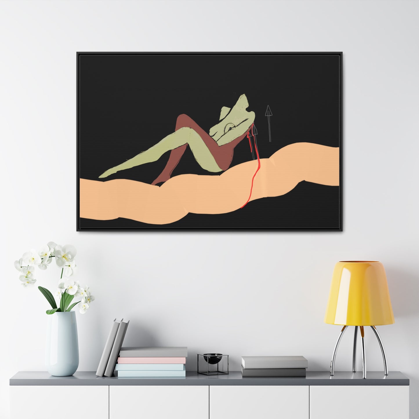 Woman Gold, Original Eduard Pavel, Gallery Canvas Wraps, Horizontal Frame