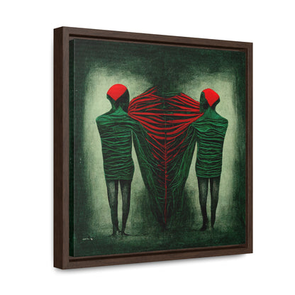 Loneliness Green Red 7, Valentinii, Gallery Canvas Wraps, Square Frame