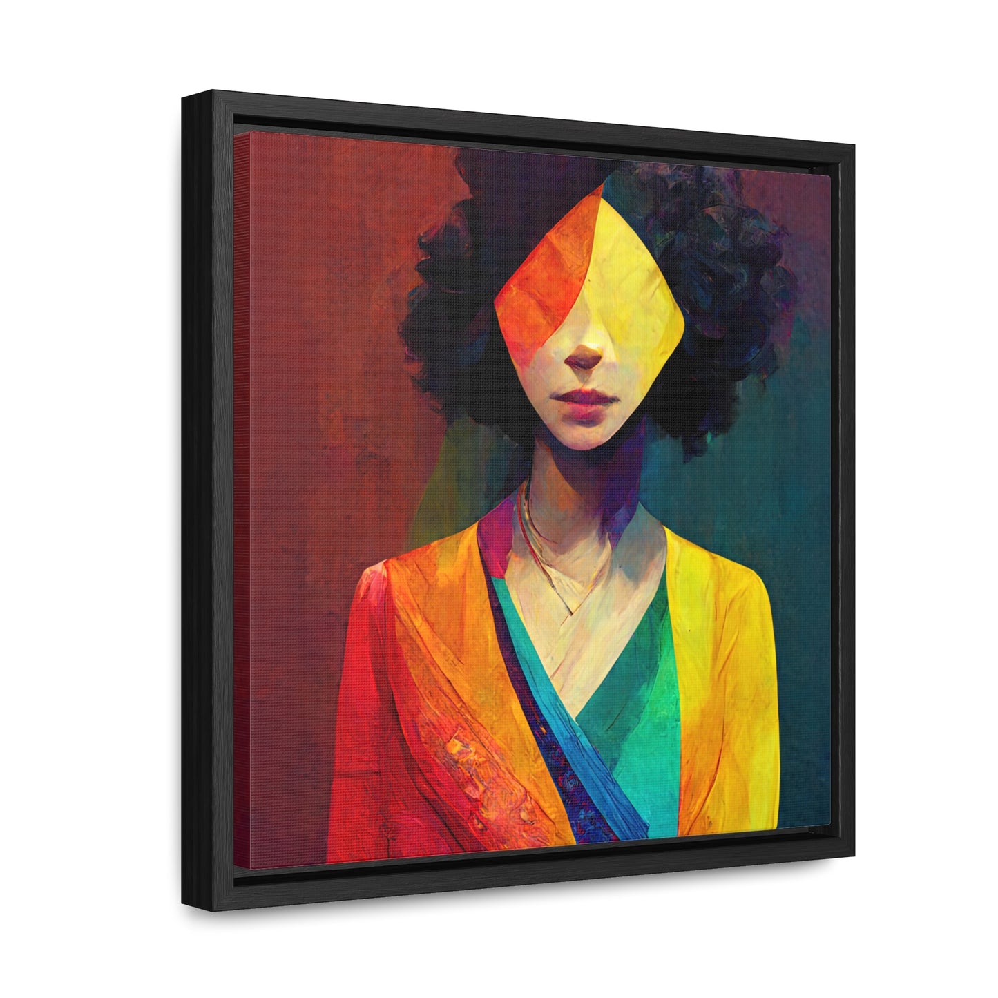 Lady's faces 18, Valentinii, Gallery Canvas Wraps, Square Frame