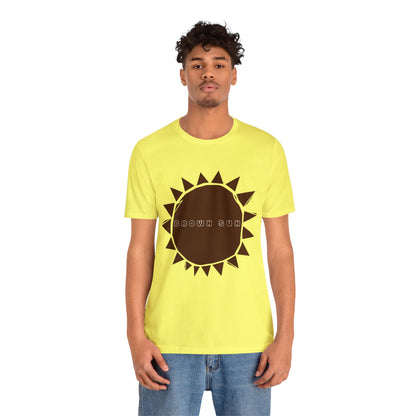 Brown Sun, Unisex Jersey Short Sleeve Tee