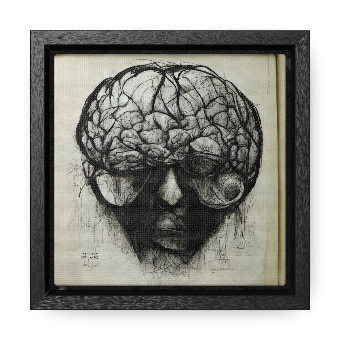 Brain 45, Valentinii, Gallery Canvas Wraps, Square Frame