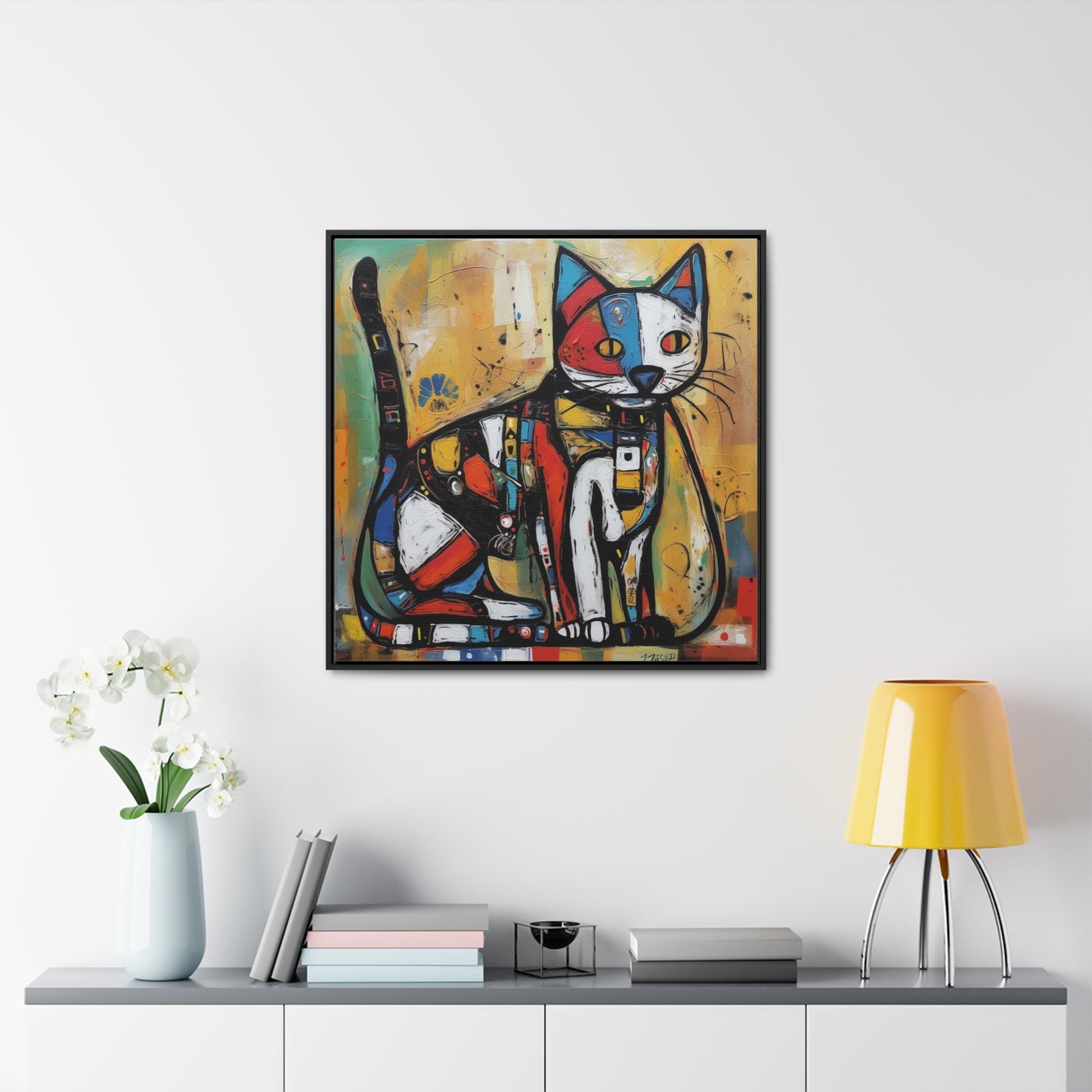 Cat 113, Gallery Canvas Wraps, Square Frame