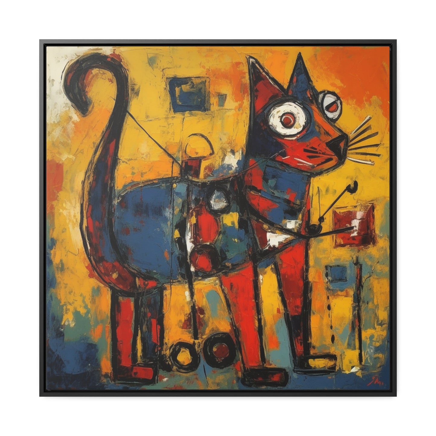 Cat 95, Gallery Canvas Wraps, Square Frame