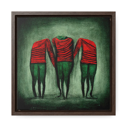 Loneliness Green Red 8, Valentinii, Gallery Canvas Wraps, Square Frame