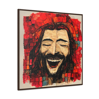 Jesus smiling 5, Valentinii, Gallery Canvas Wraps, Square Frame