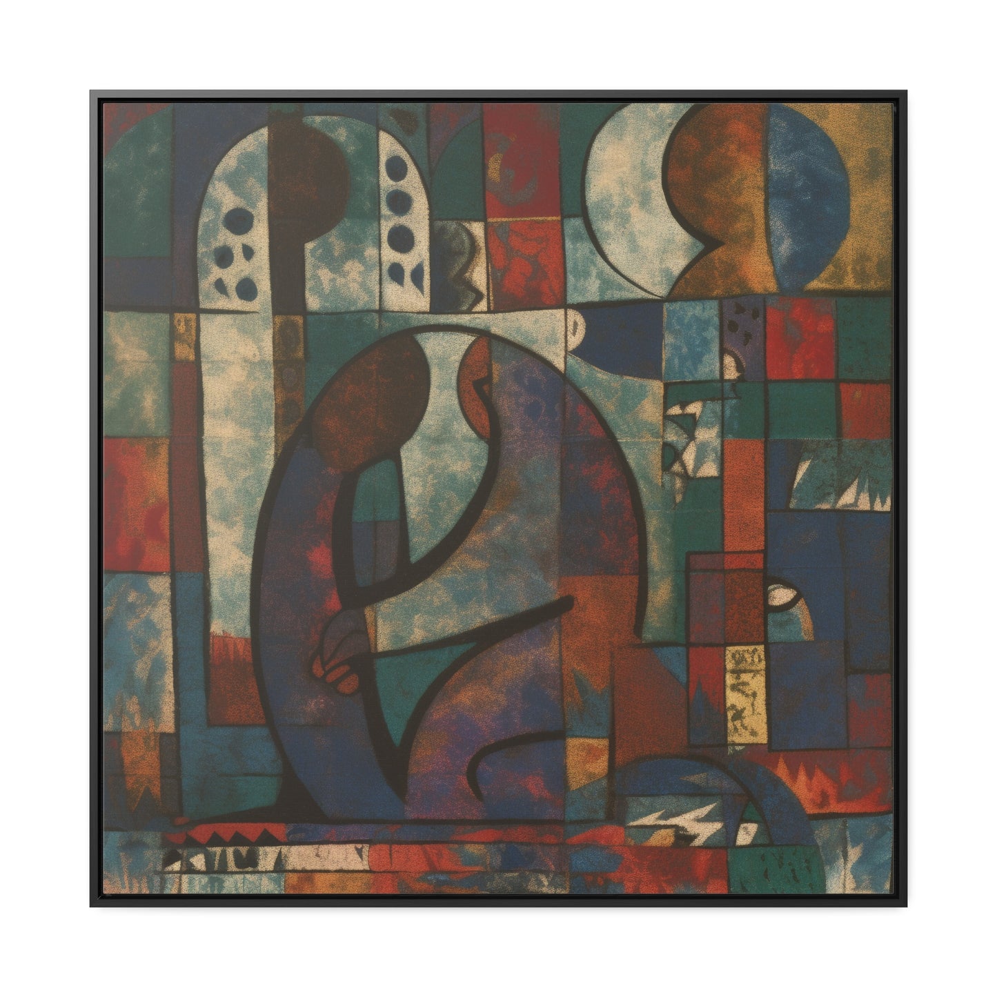 Sad Man 11, Valentinii, Gallery Canvas Wraps, Square Frame