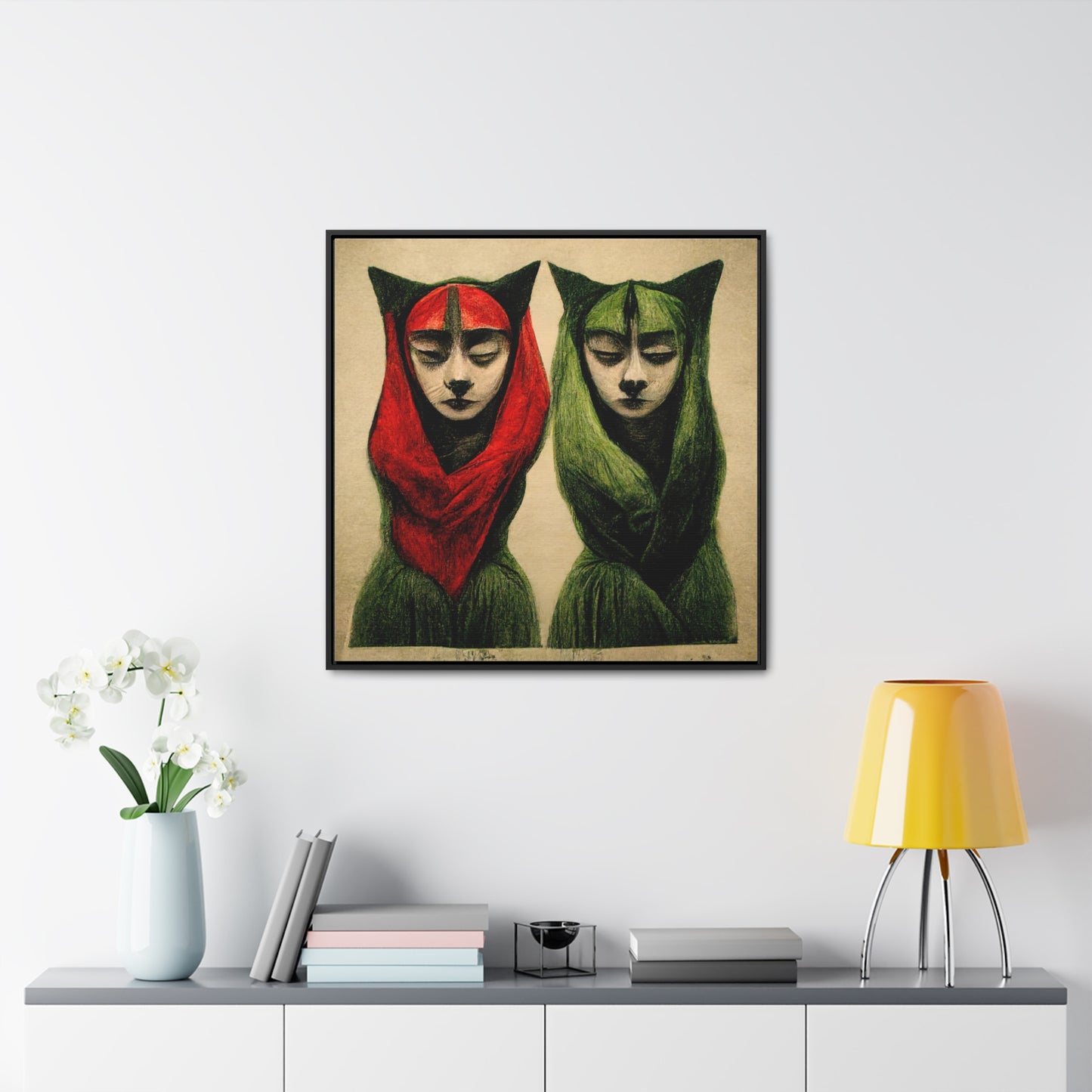 Cat Woman 5, Valentinii, Gallery Canvas Wraps, Square Frame