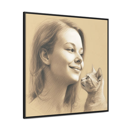 Cat Woman 30, Gallery Canvas Wraps, Square Frame