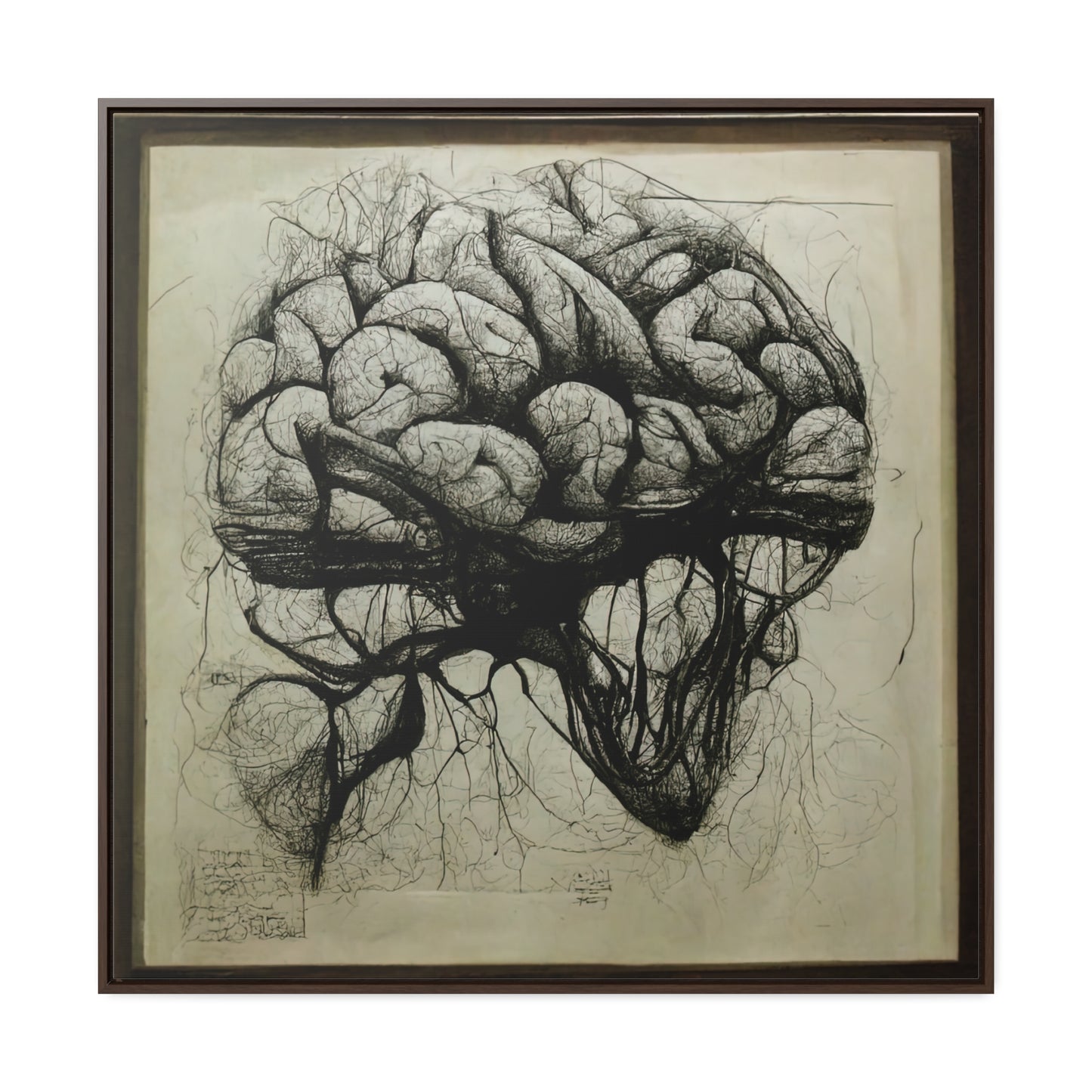 Brain 55, Valentinii, Gallery Canvas Wraps, Square Frame
