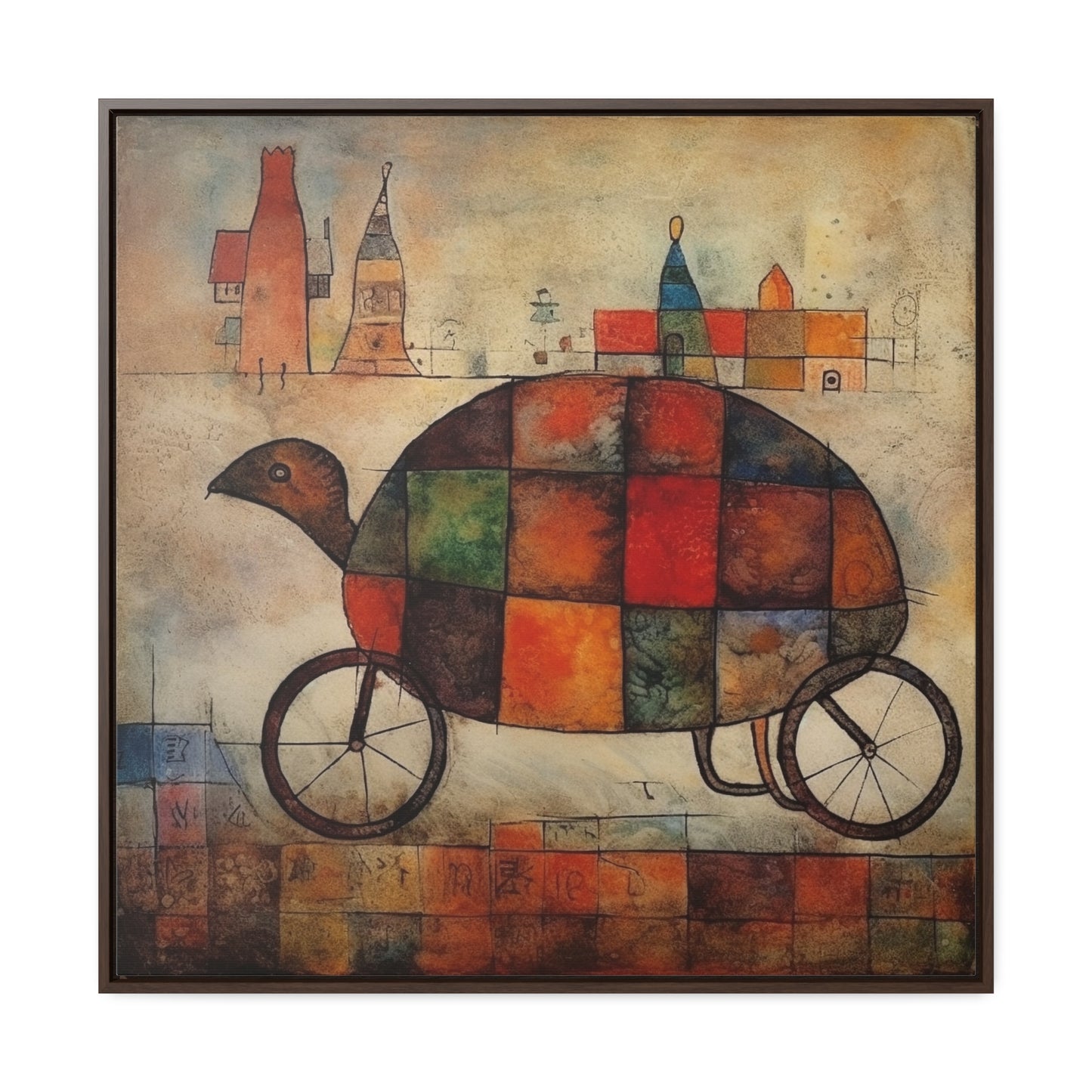 Turtle 6, Gallery Canvas Wraps, Square Frame