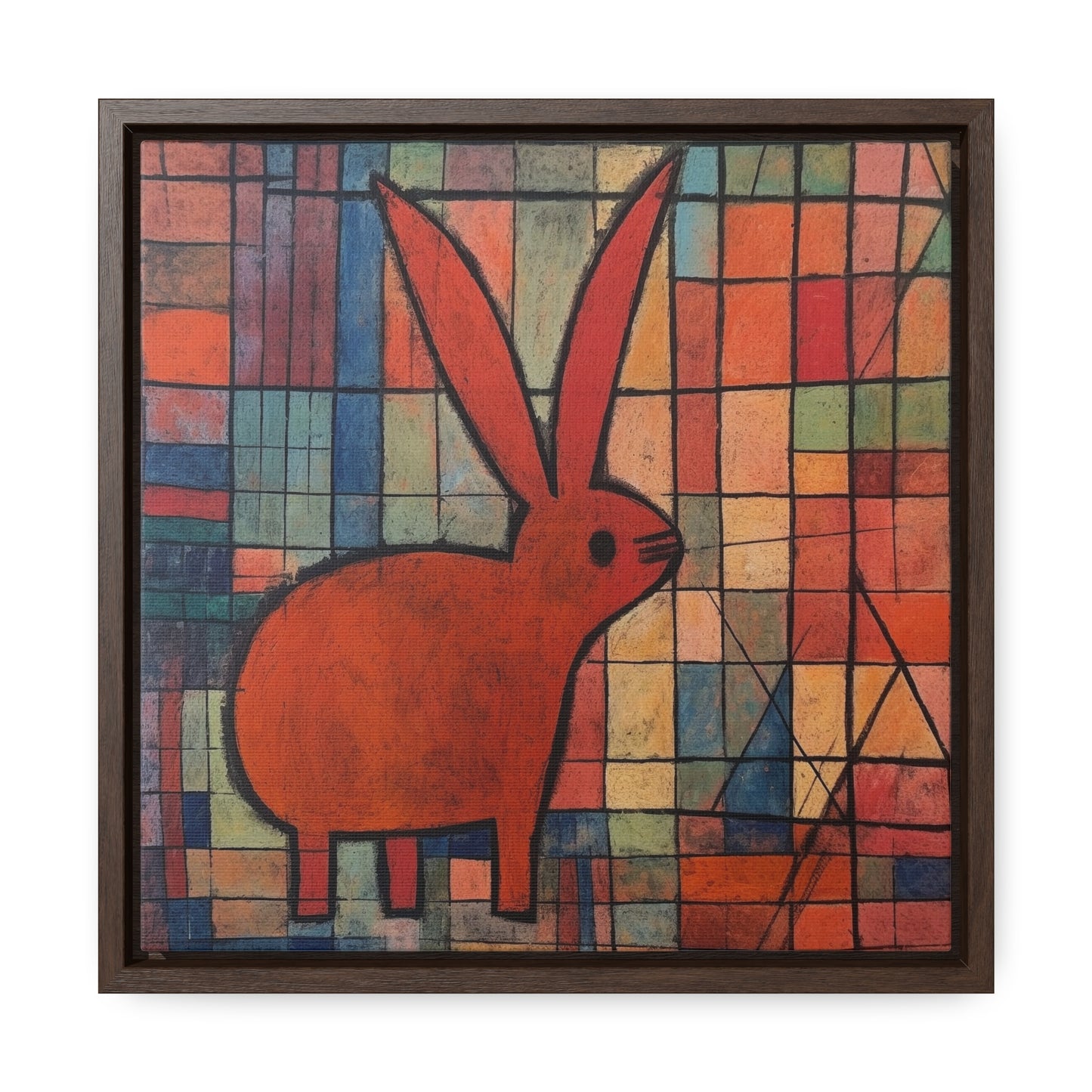 Rabbit 32, Gallery Canvas Wraps, Square Frame