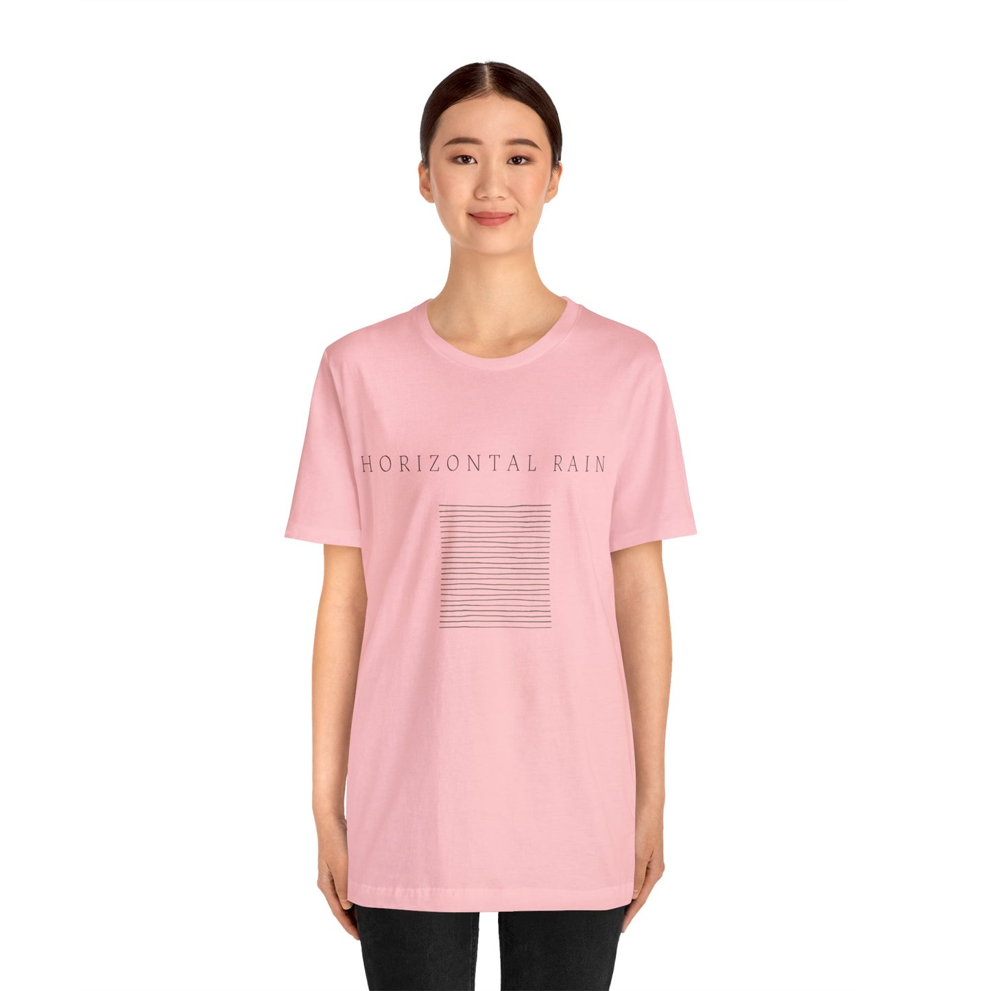 Horizontal Rain, Unisex Jersey Short Sleeve Tee