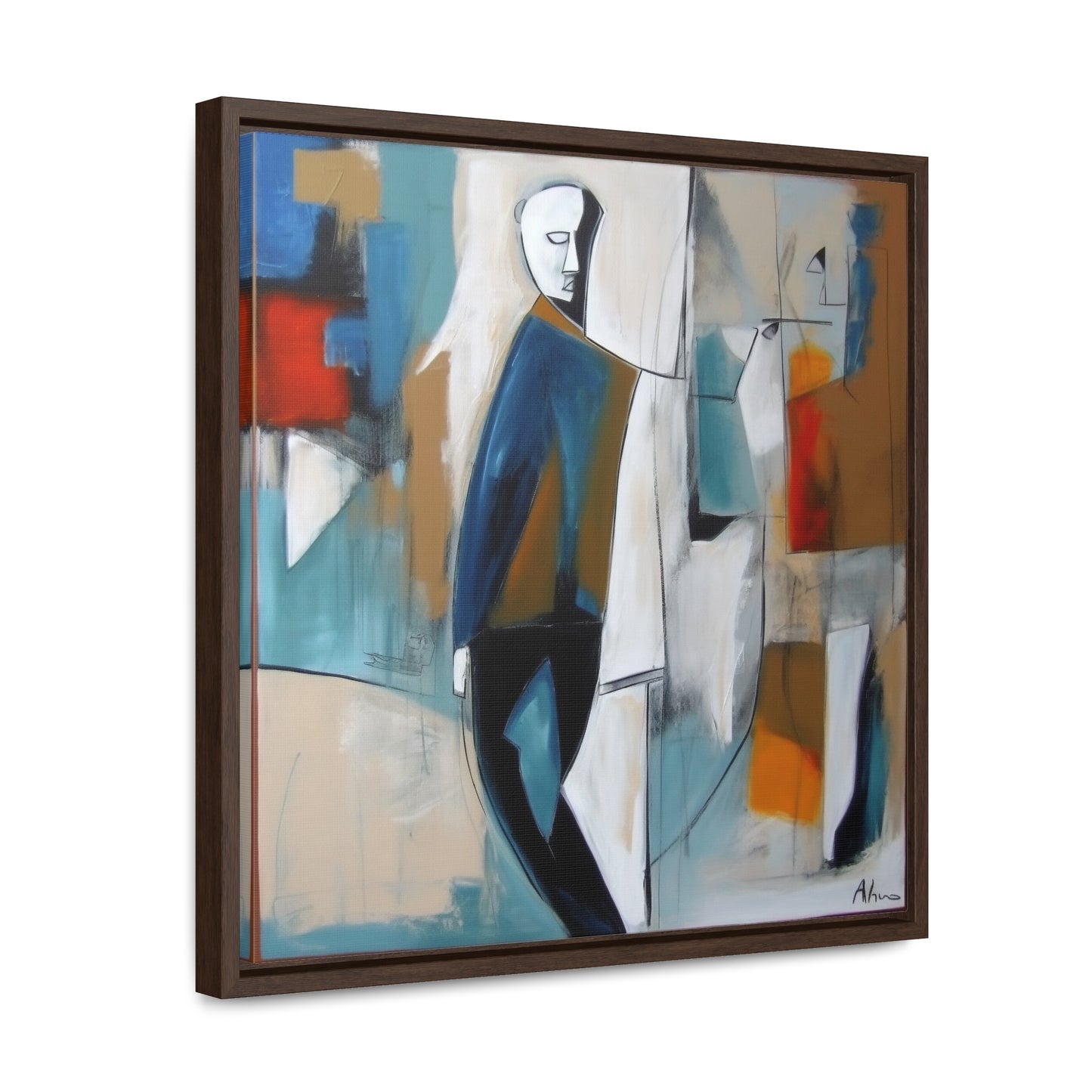 Sad Man 25, Valentinii, Gallery Canvas Wraps, Square Frame