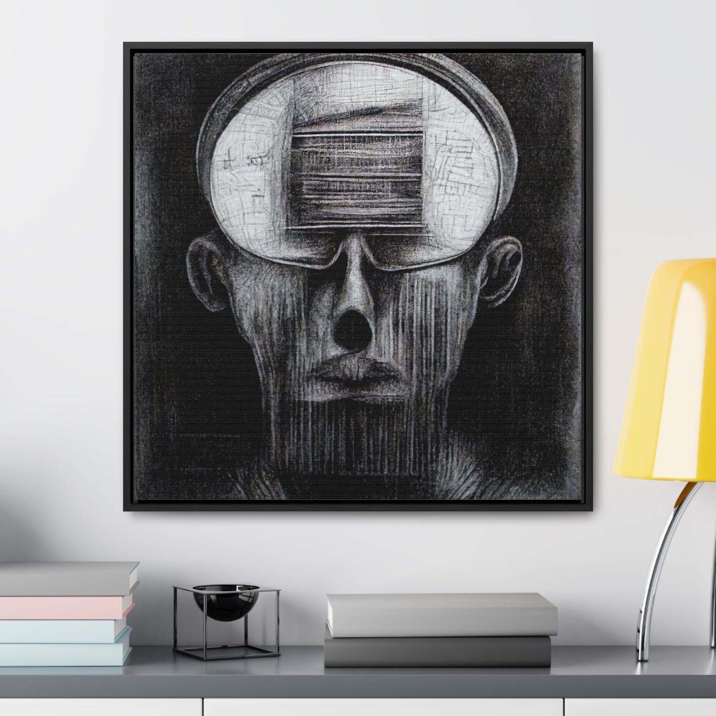 Brain 48, Valentinii, Gallery Canvas Wraps, Square Frame