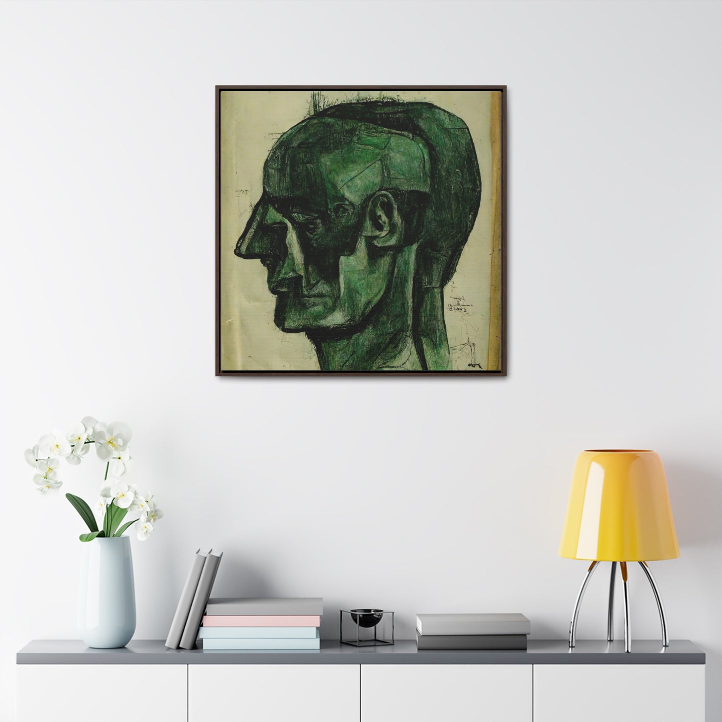 Heads 3, Valentinii, Gallery Canvas Wraps, Square Frame