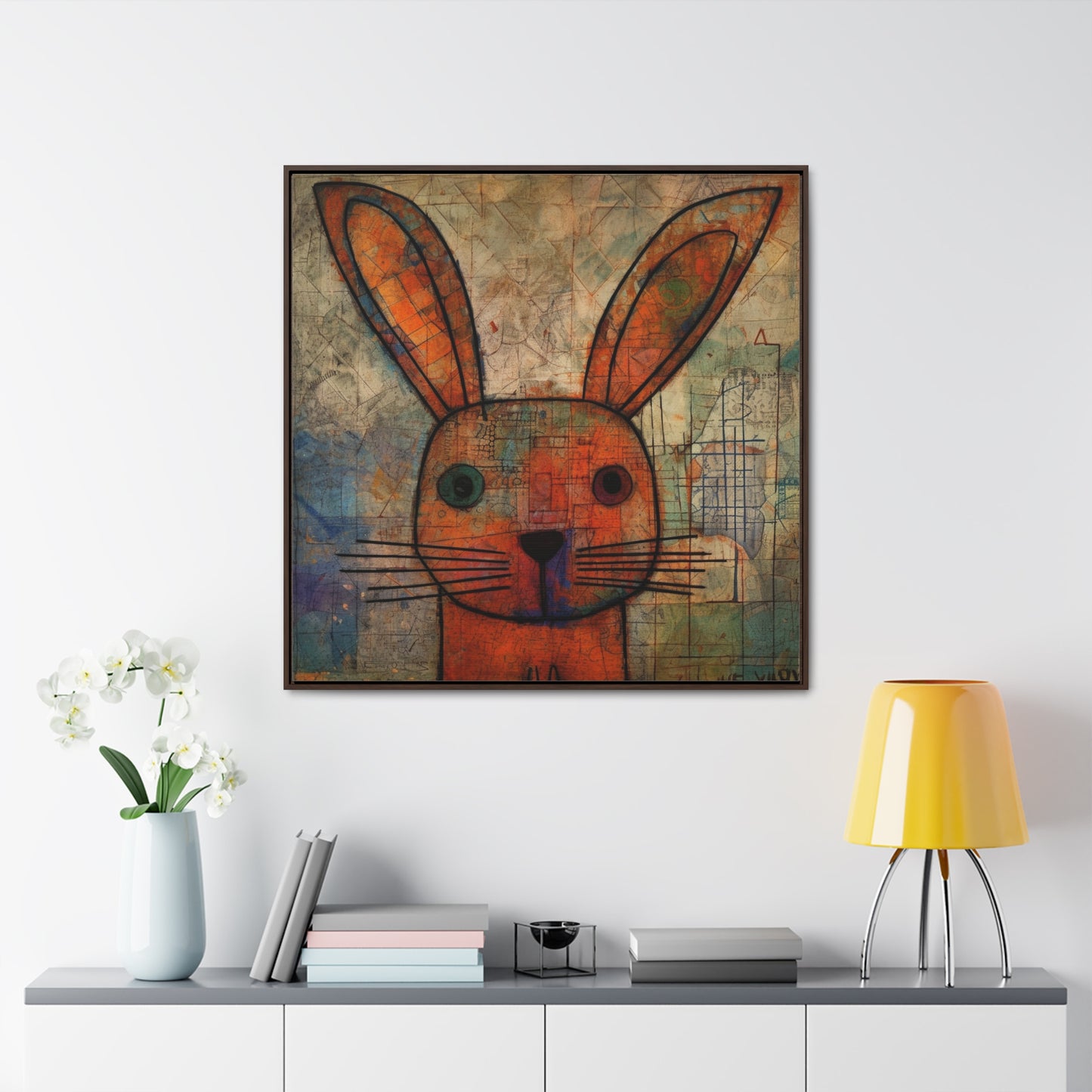 Rabbit 19, Gallery Canvas Wraps, Square Frame