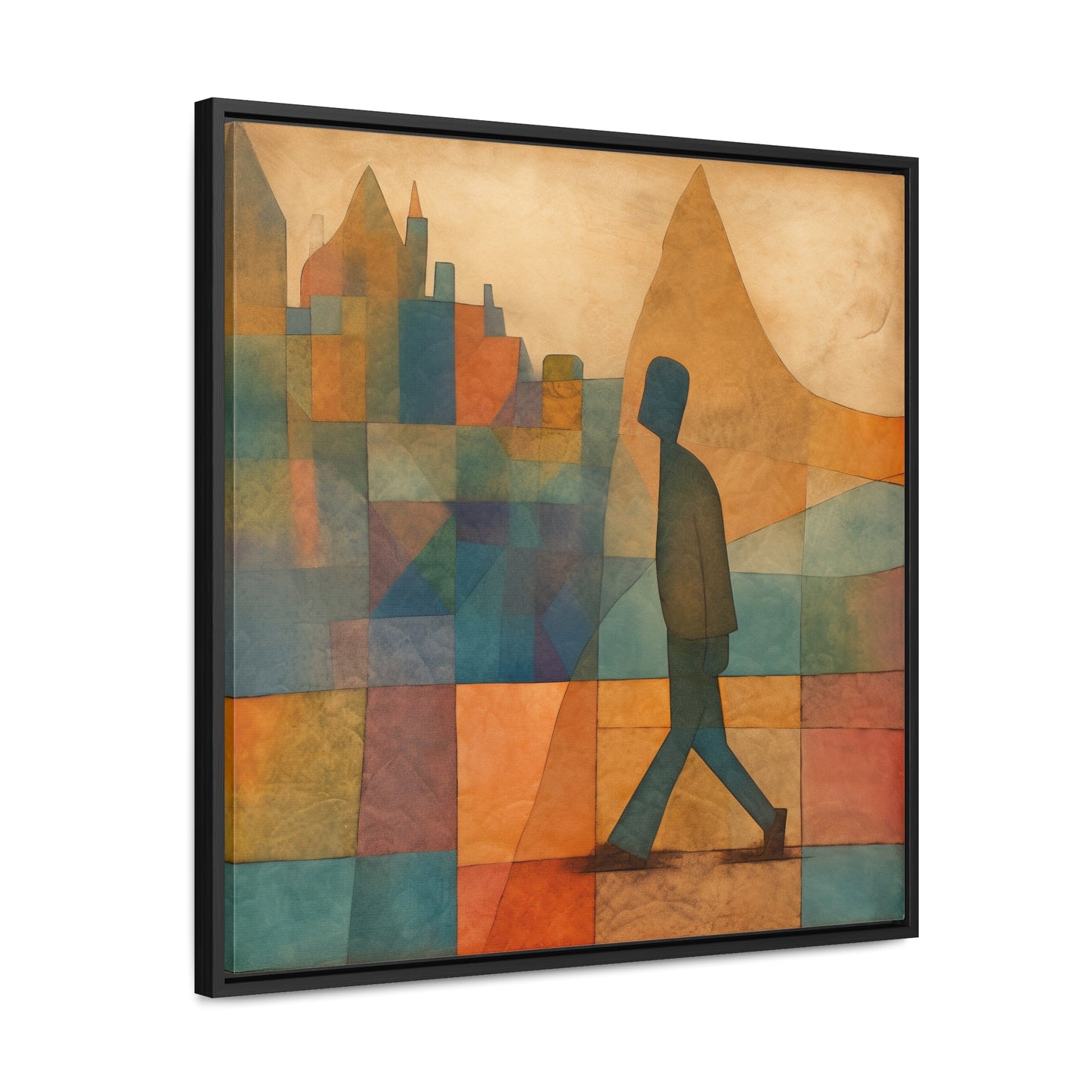 Sad Man 18, Gallery Canvas Wraps, Square Frame