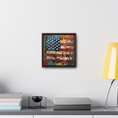 USA 14, Gallery Canvas Wraps, Square Frame