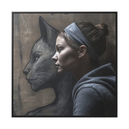 Cat Woman 16, Gallery Canvas Wraps, Square Frame