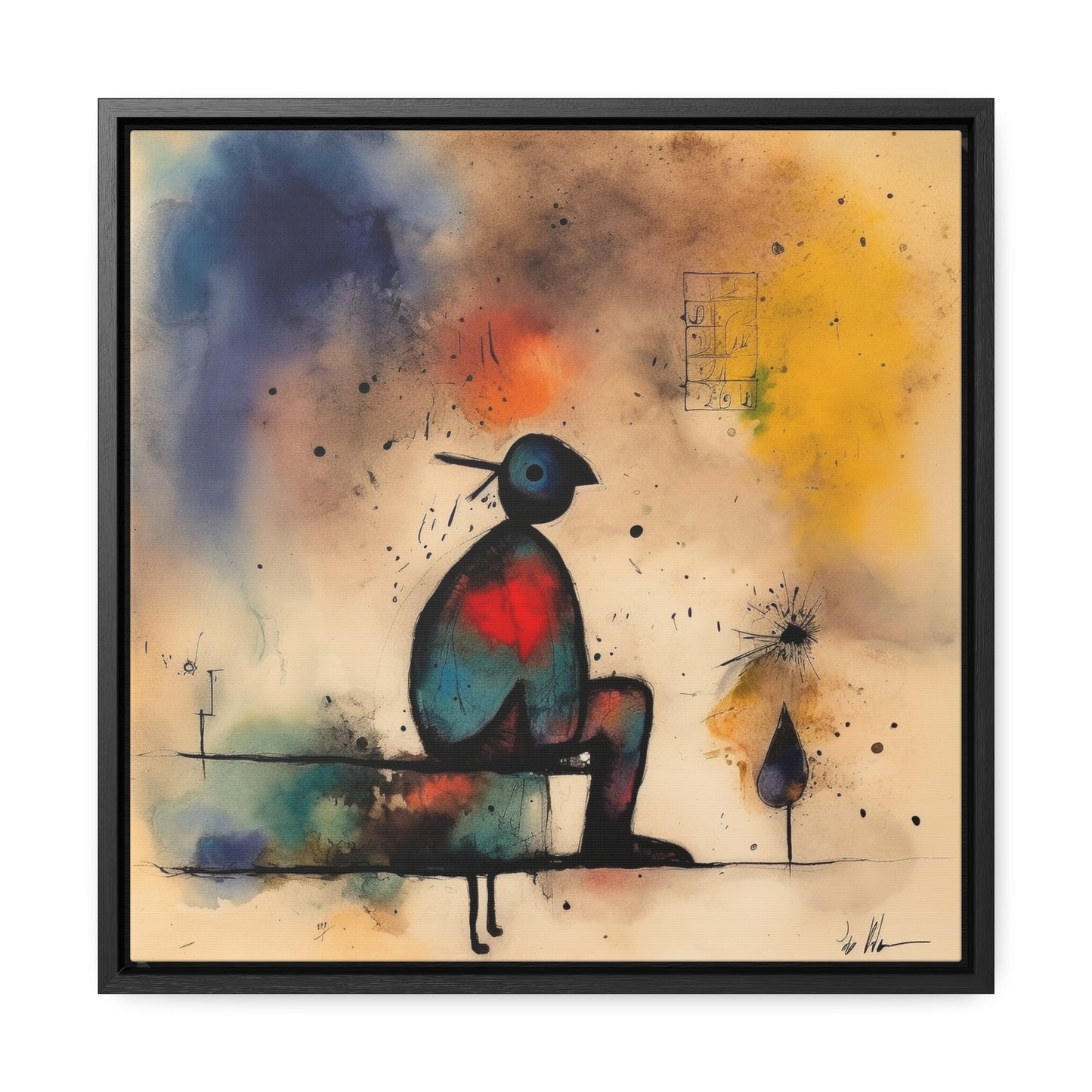 Sad Man 4, Valentinii, Gallery Canvas Wraps, Square Frame