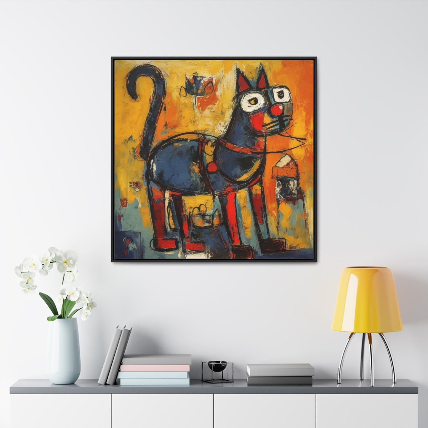 Cat 98, Gallery Canvas Wraps, Square Frame