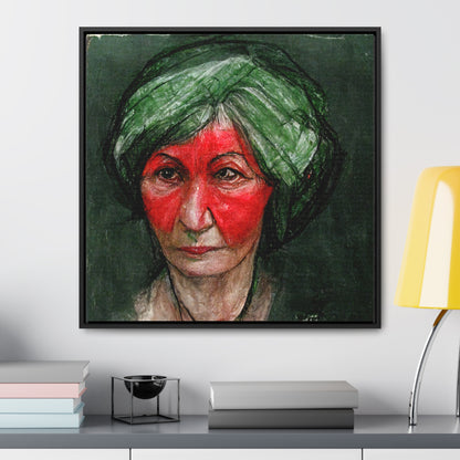 Loneliness Green Red 41, Valentinii, Gallery Canvas Wraps, Square Frame