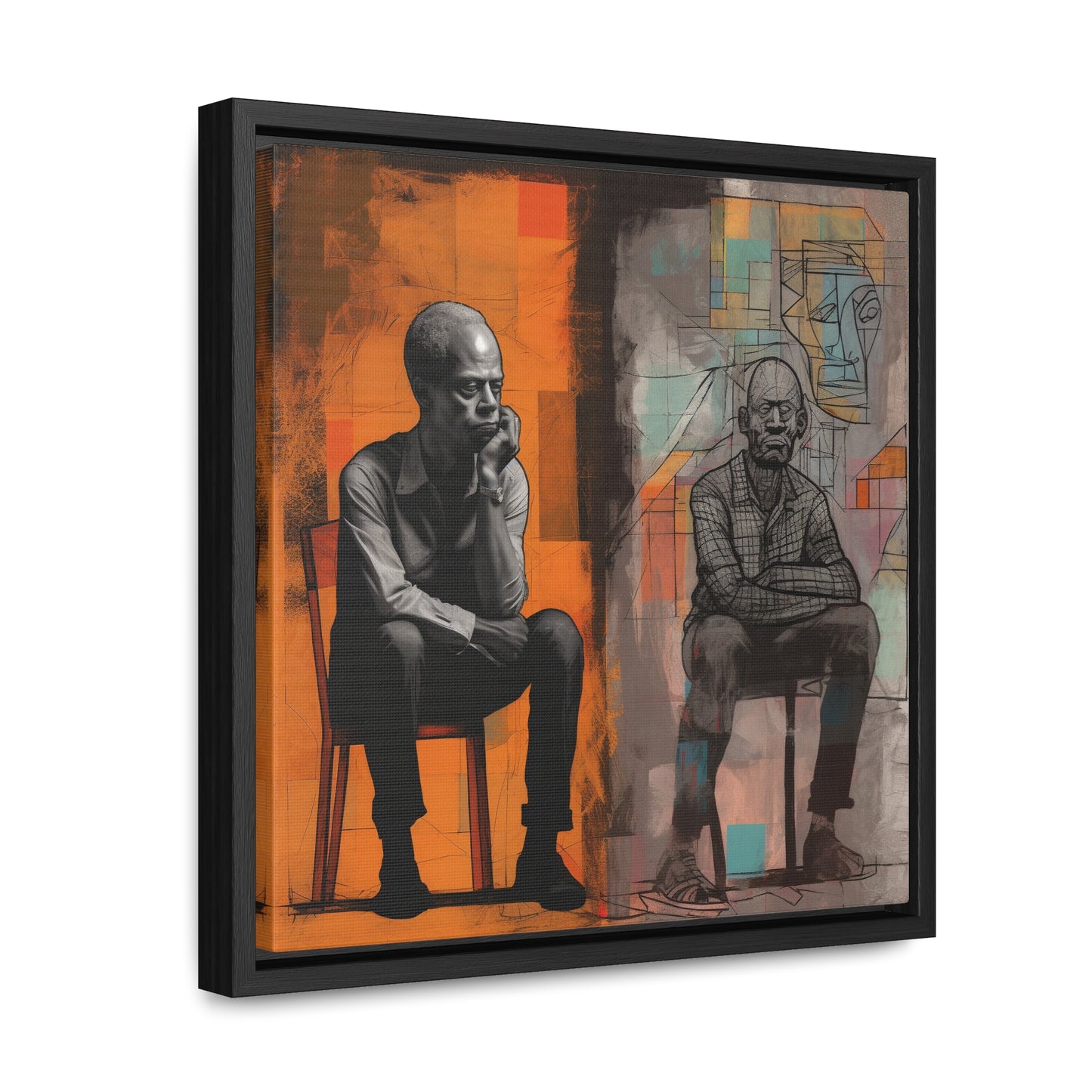 Sit and Listen, Gallery Canvas Wraps, Square Frame