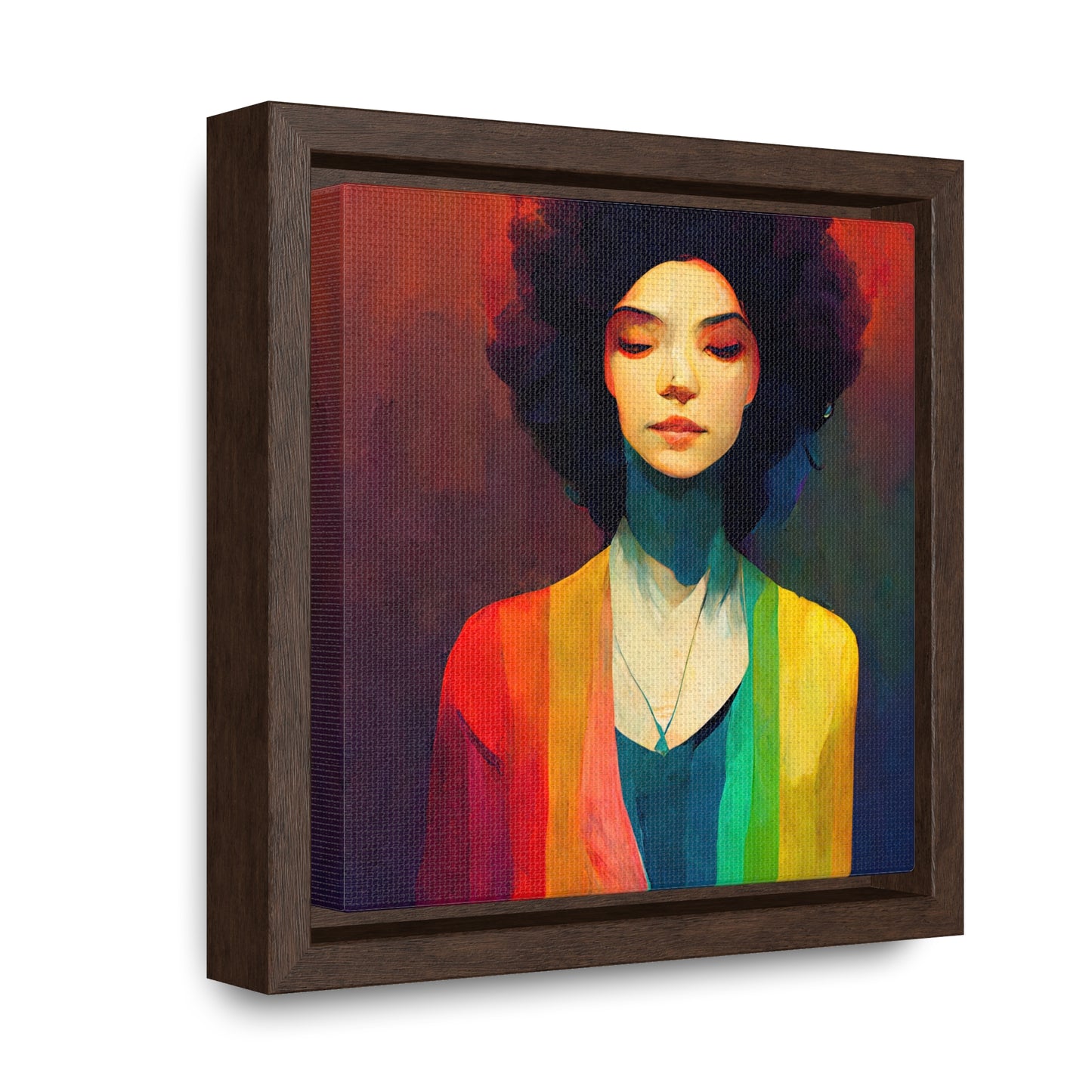 Lady's faces 19, Valentinii, Gallery Canvas Wraps, Square Frame