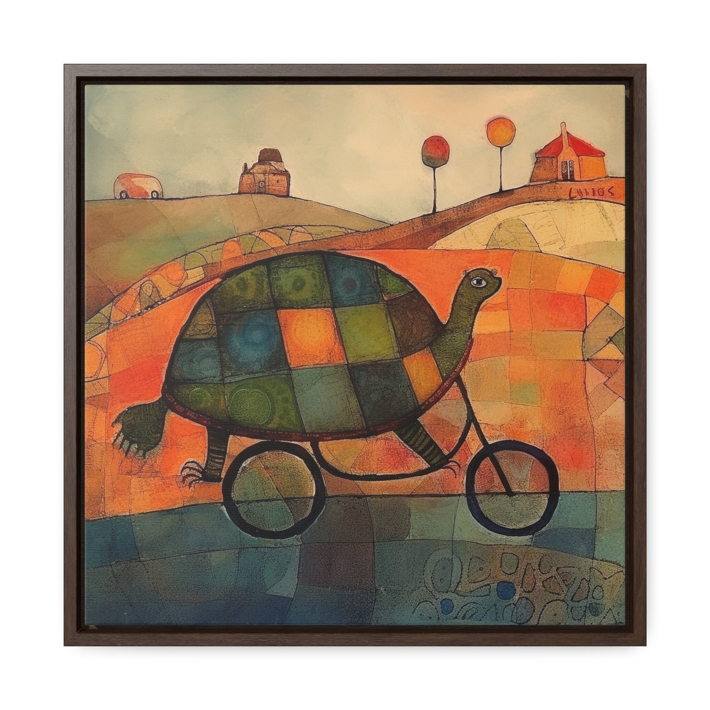 Turtle 13, Gallery Canvas Wraps, Square Frame